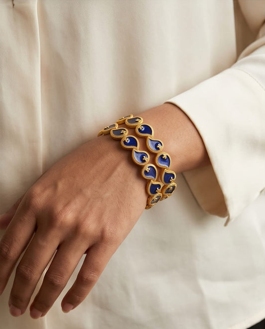 Diya Paisley Enamel Bangles